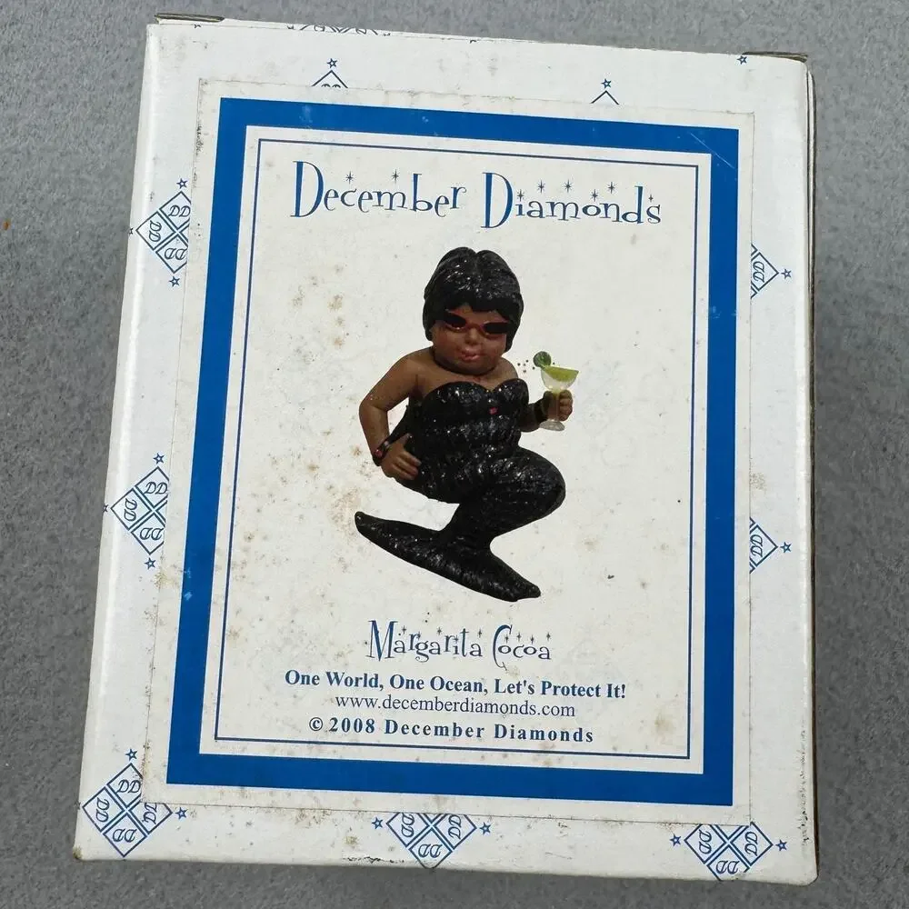 December Diamonds Margarita Cocoa Mermaid Ornament 2008 Hard to Find 55-90416
